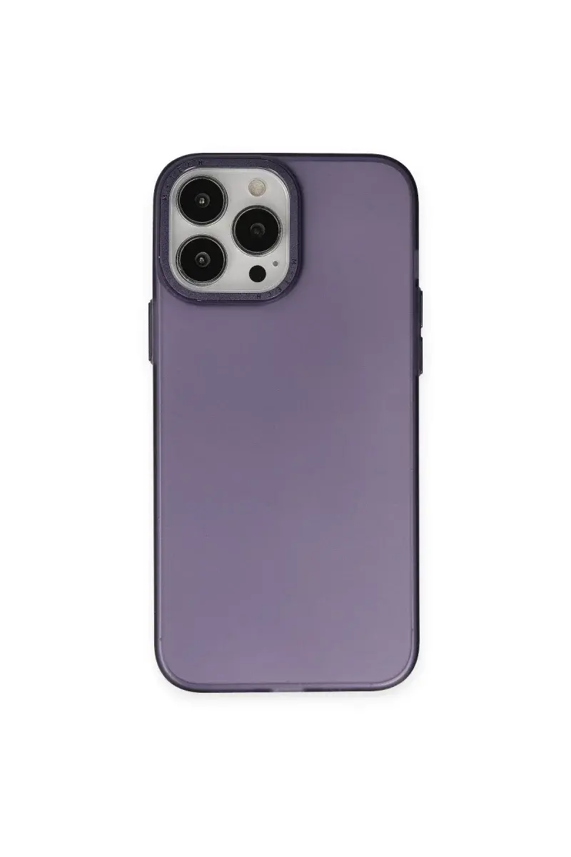 Apple iPhone 14 Pro Kılıf Modos Metal Kapak - Derin Mor
