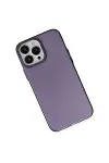 Apple iPhone 14 Pro Kılıf Modos Metal Kapak - Derin Mor-2