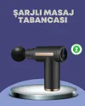 Sporcu Kas Masaj Tabancası 6 Kademe Güçlü Titreşim 4 Başlık Şarjlı Masaj Aleti-1