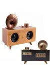 Nostaljik Radyo Bluetooth Bağlantılı Şarjlı Yüksek Ses Kaliteli-4