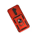 Xiao Red Note 8 Pro Kılıf Pars Lens Yüzüklü Silikon - Kırmızı-3