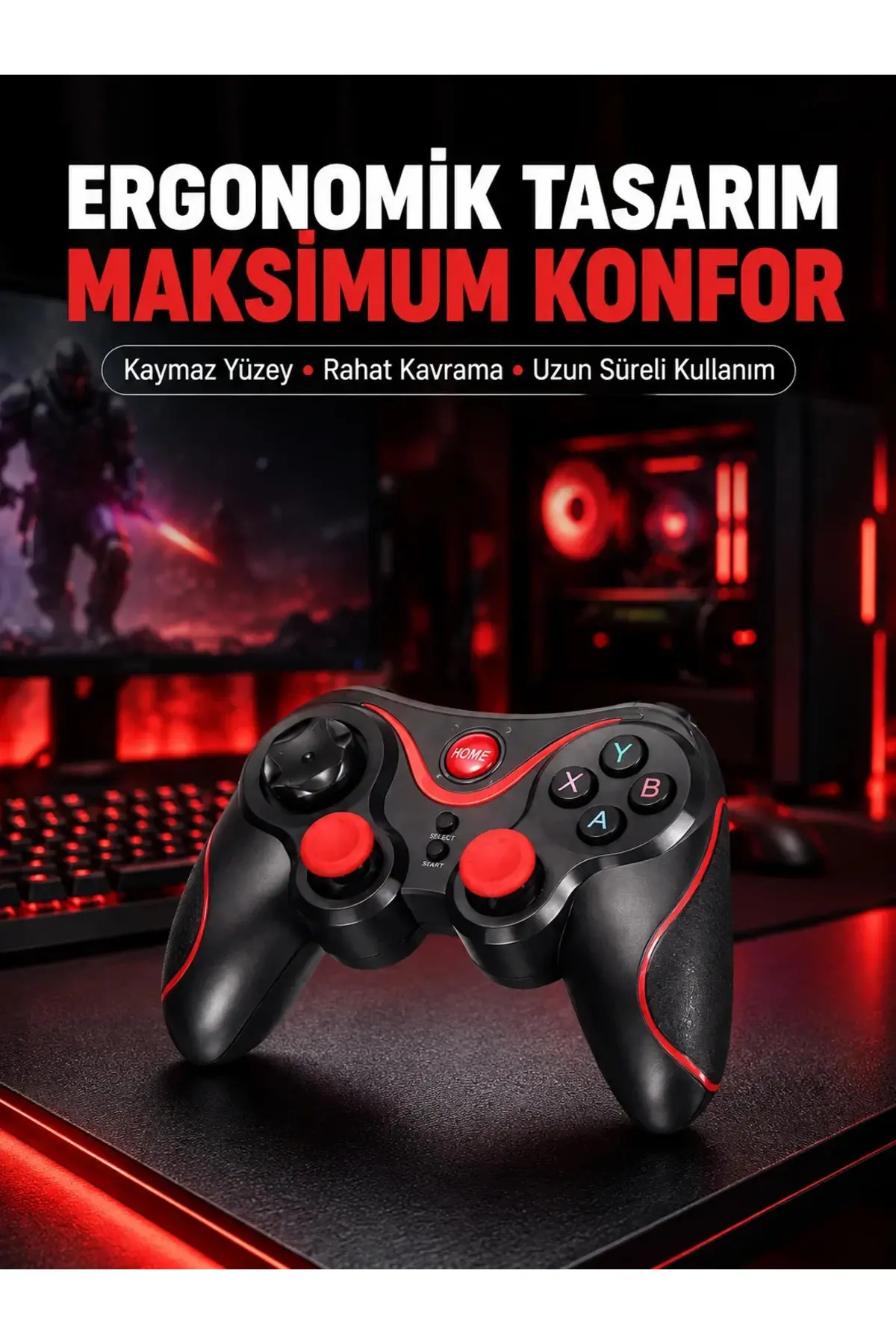 Rahat Kavrama ve Düşük Gecikme Teknolojili Gamepad