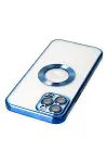 Apple iPhone 12 Pro Kılıf Slot Silikon - Mavi-3