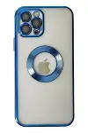 Apple iPhone 12 Pro Kılıf Slot Silikon - Mavi-1
