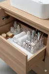 Şeffaf Akrilik Banyo Kozmetik Düzenleyici Organizer 13x22x8 cm-2