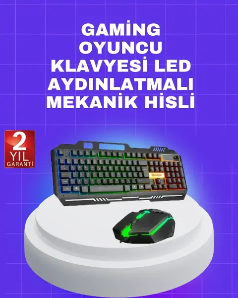 Gang Klavye Mouse – Çatışmasız Tuş, Hızlı Tepki Süresi