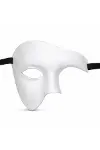 Beyaz Yarım Erkek Maske – Phantom Parti & Balo Maskesi-2