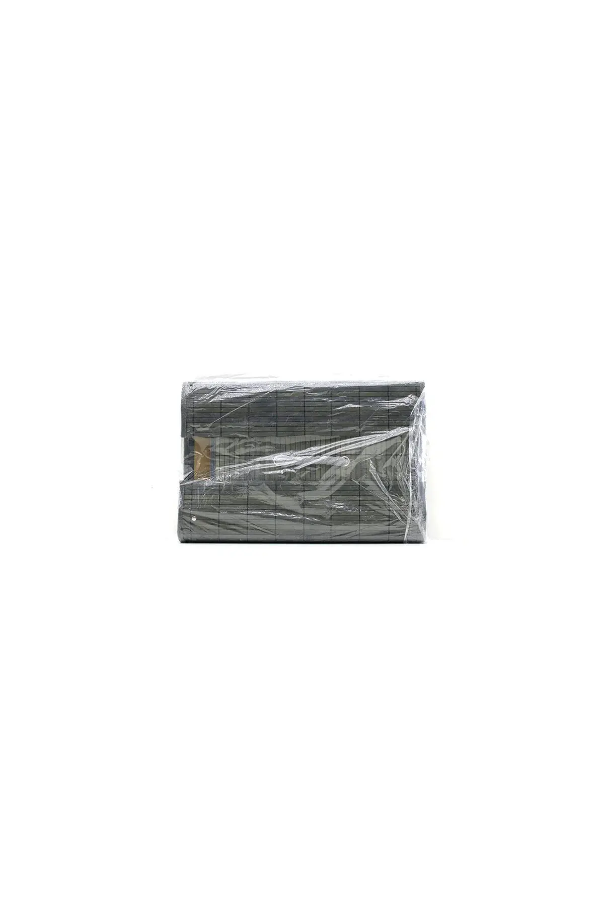 Gri Yuvarlak 35X50CM Bambu Ahşap Kirli Çamaşır Sepeti Seyyar Kapaklı Kumaş Çantalı İp Kulplu