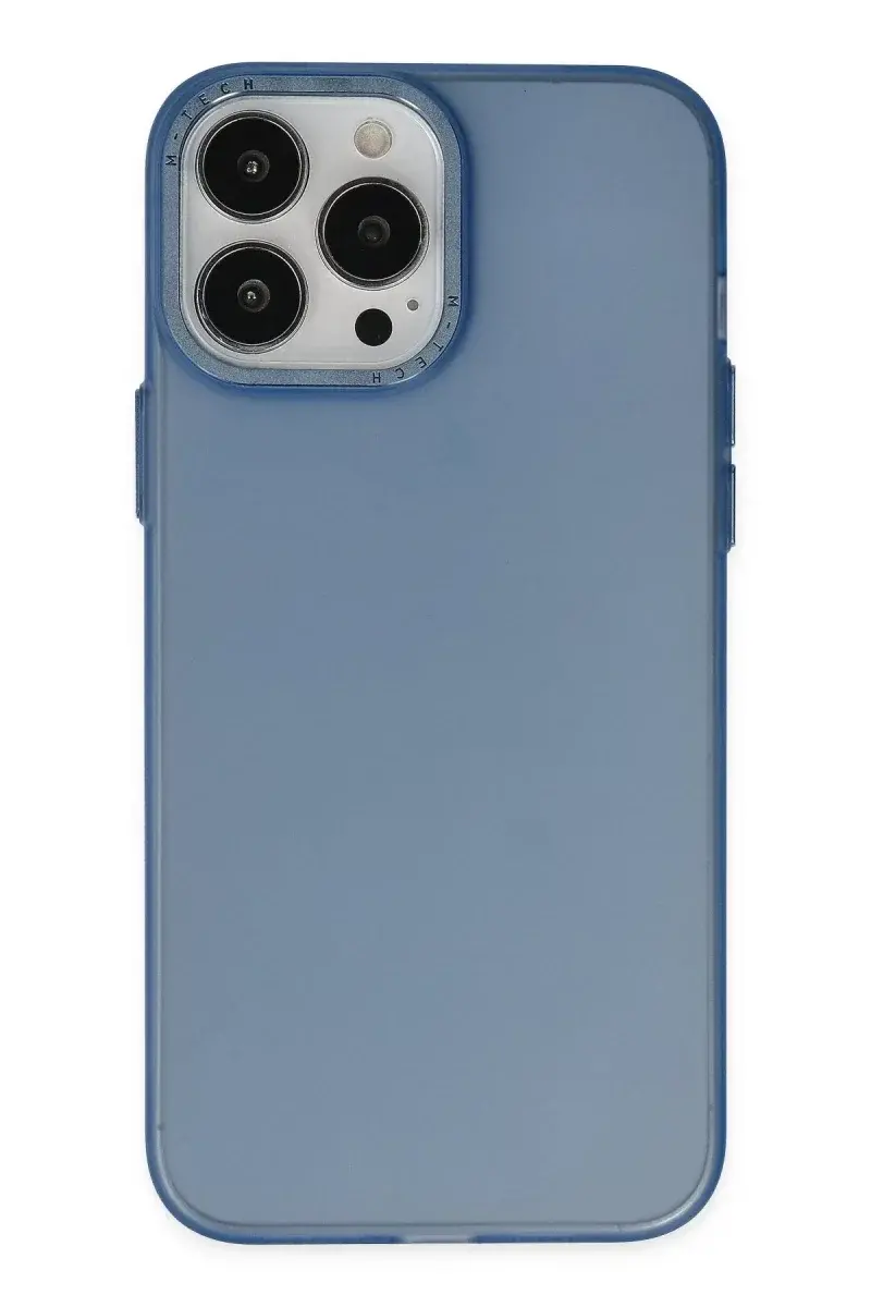 Apple iPhone 13 Pro Max Kılıf Modos Metal Kapak - Lacivert