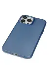Apple iPhone 13 Pro Max Kılıf Modos Metal Kapak - Lacivert-3
