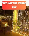 3x3 Metre Şelale LED Perde Işık İç Dış Mekân Dekorasyonu-1