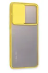 Xiao Red Note 11 Pro Plus 5G Kılıf Palm Buzlu Kamera Sürgülü Silikon - Sarı-2
