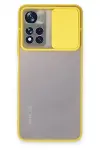 Xiao Red Note 11 Pro Plus 5G Kılıf Palm Buzlu Kamera Sürgülü Silikon - Sarı-1