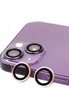 Apple iPhone 15 Plus Raze Metal Kamera Lens - Pembe-1