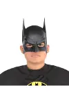 Siyah Renk Çocuk Boy Arkadan Lastikli Batman Maskesi A Kalite 20x14 Cm-1