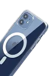 Apple iPhone 12 Combo Sert Şeffaf Magsafe Kapak - Şeffaf-3