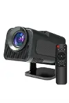 Android Projeksiyon Siyah Taşınabilir Sinema Projektörü 4k 1080p Ev Sineması Bluetooth-1