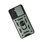 Xiao Poco F3 Kılıf Pars Lens Yüzüklü Silikon - Yeşil-2