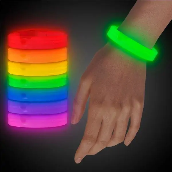 Glow Partisi Glow Ekstra Kalın Fosforlu Bileklik 6 Renk 6 Adet