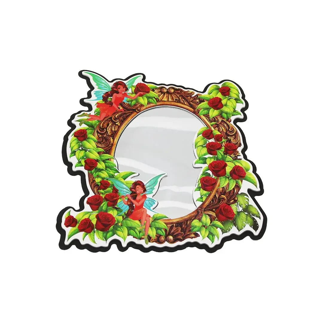 Desenli Aynalı Duvar Sticker