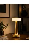 Kablosuz Mantar Masa Lambası Gold Kare Tasarım Type C Şarjlı-1