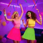Neon Turuncu Hawaii Parti Eteği 40 Cm-3
