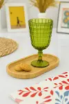 Allegra Koyu Yeşil Kadeh Bardak - 450 ml Tekli Akrilik Malzeme - Cam Değildir Kırılmaya Dayanıklı-1