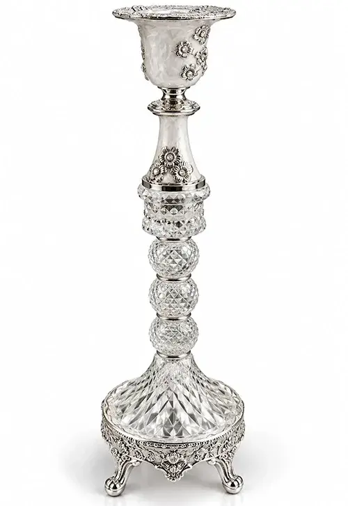 Varak Kaplama Kristal Şamdan Mumkluk Alk6393