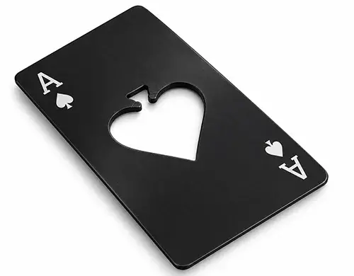 Maça Ası Tasarımlı Metal Şişe Açacağı Alk6432