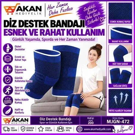 2Lİ MAVİ SPORCU BANDAJ DİZLİĞİ