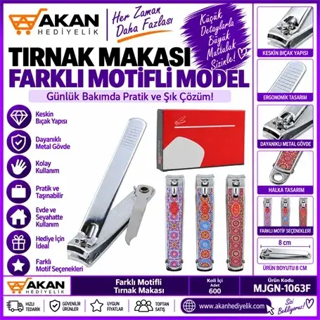 Halka Desenli Profesyonel Tırnak Makası 8CM