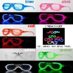 Glow Model Led Işıklı Parti Gözlüğü 3 Modlu 5 Renk 5 Adet-1