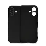 İphone 16 Kılıf Nano İçi Kadife Silikon - Siyah-2