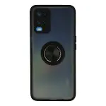 Oppo A54 4g Kılıf Montreal Yüzüklü Silikon Kapak - Siyah-1