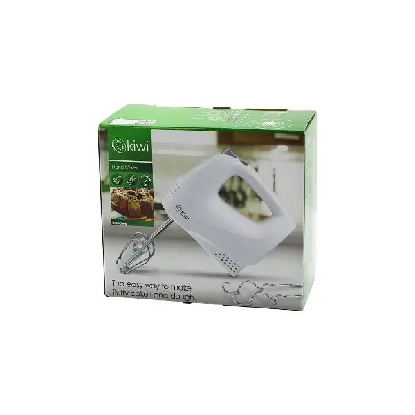Kiwi KMX-3608 Elektrikli El kseri 2PCS Metal Çırpma Aparatı - 2PCS Hamur Kancası 5 Kademe Hız Çırpıc
