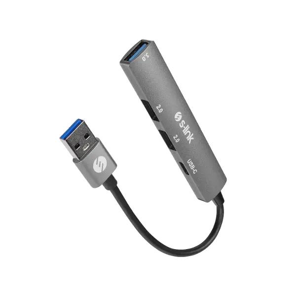 SW-U322 2*USB2.0, 1*USB3.0, 1*TYPE-C METAL USB HUB ÇOKLAYICI