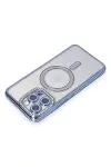 Apple iPhone 14 Pro Kılıf Joke Simli Magneticsafe Kılıf - Mavi-2