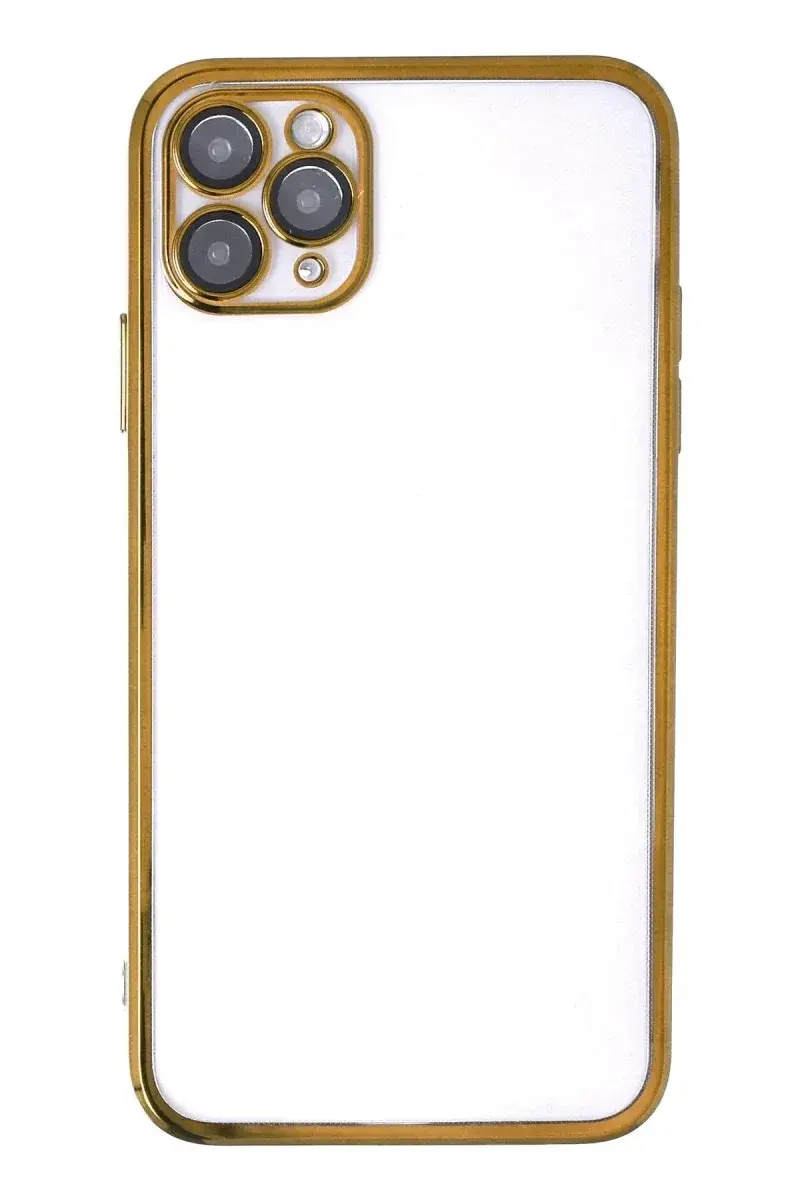 Apple iPhone 11 Pro Kılıf Razer Lensli Silikon - Gold