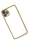 Apple iPhone 11 Pro Kılıf Razer Lensli Silikon - Gold-3