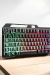 Led Işıklı Oyuncu Klavye Usb Girişli RGB Işıklı Q Klavye Mouse Hediyeli-3