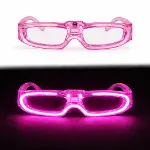 Pembe LED Işıklı Parti Gözlüğü 3 Modlu – Glow - Gece Eğlence Gözlüğü-1