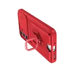 Samsung Galaxy S23 Fe Kılıf Zuma Kartvizitli Yüzüklü Silikon - Kırmızı-3