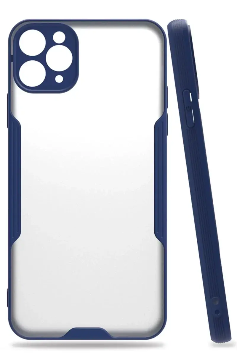 Apple iPhone 11 Pro Kılıf Platin Silikon - Lacivert