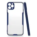 Apple iPhone 11 Pro Kılıf Platin Silikon - Lacivert-2