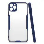 Apple iPhone 11 Pro Kılıf Platin Silikon - Lacivert-3