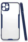 Apple iPhone 11 Pro Kılıf Platin Silikon - Lacivert-1