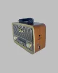 Taşınabilir Nostalji Radyo Bluetooth USB AUX Girişli-3