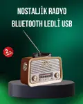 Taşınabilir Nostalji Radyo Bluetooth USB AUX Girişli-1
