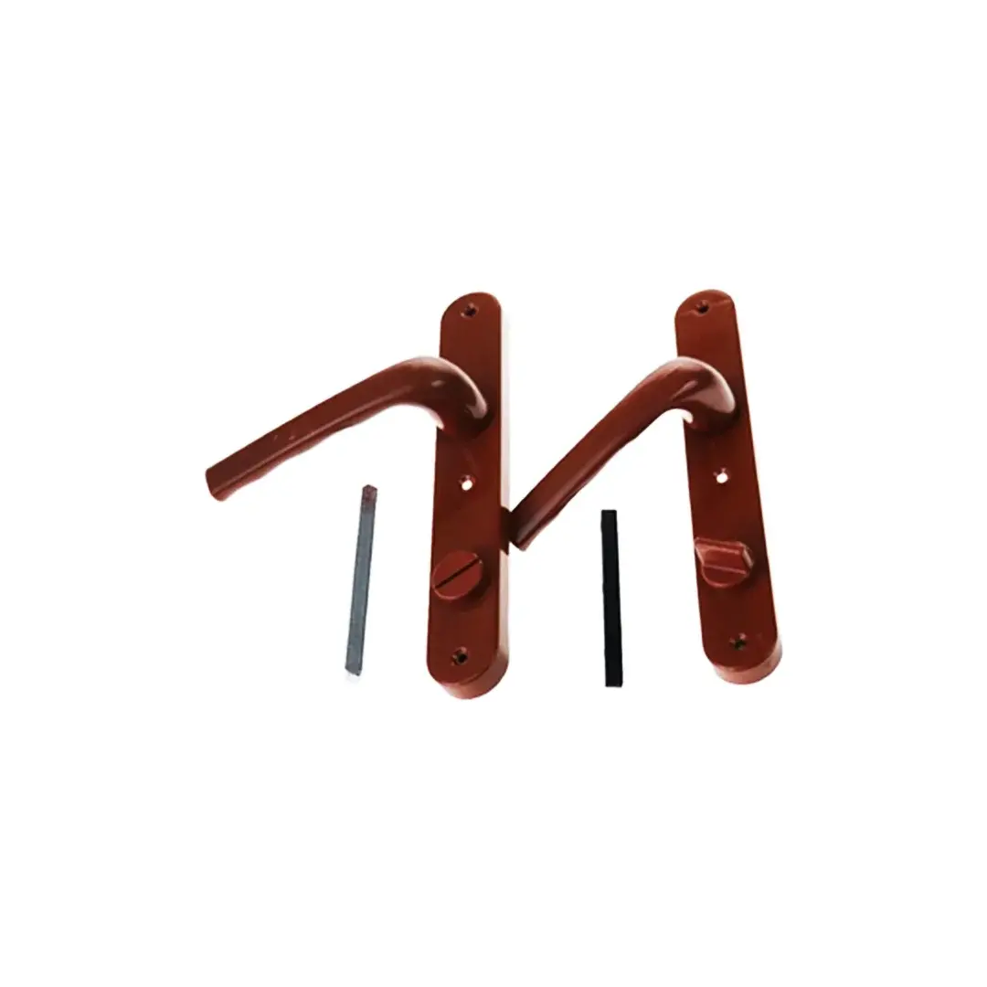 Banyo-wc - Kilitli Kahve Rengi Pvc Kapı Kolu