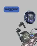 Bluetooth 5.3 Kablosuz Kulaklık 30mm Sürücü LED Ekranlı krofonlu-4